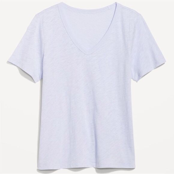 Old Navy Everywear V Neck Slub Knit Tee Shirt in Stained Glass! - Picture 1 of 12